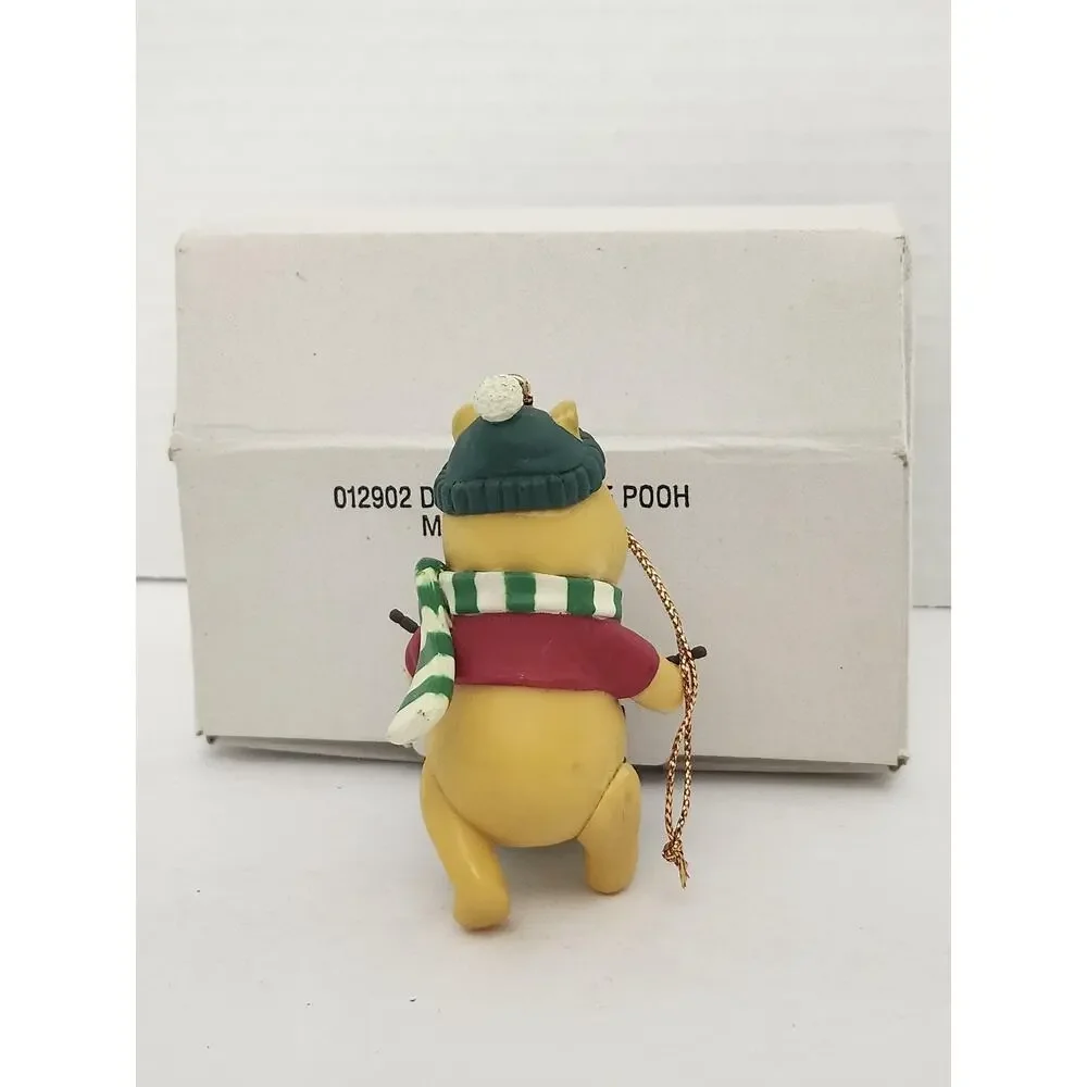 Vintage Disney Winnie the Pooh Christmas Ornament Boxed Drummer Figurine